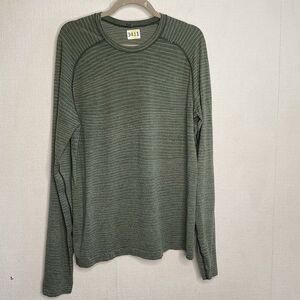 Lululemon Raglan Long Sleeve Vent Tech Athletic Active T-Shirt Men Size L Green